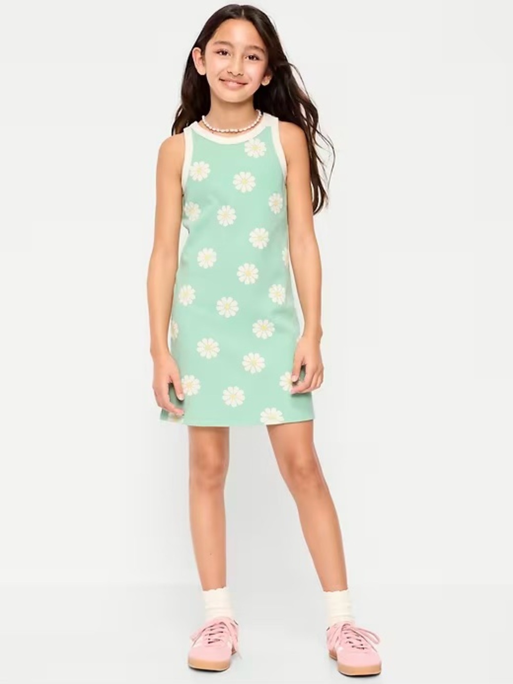 Old Navy Daisy Ribbed Tank Dress